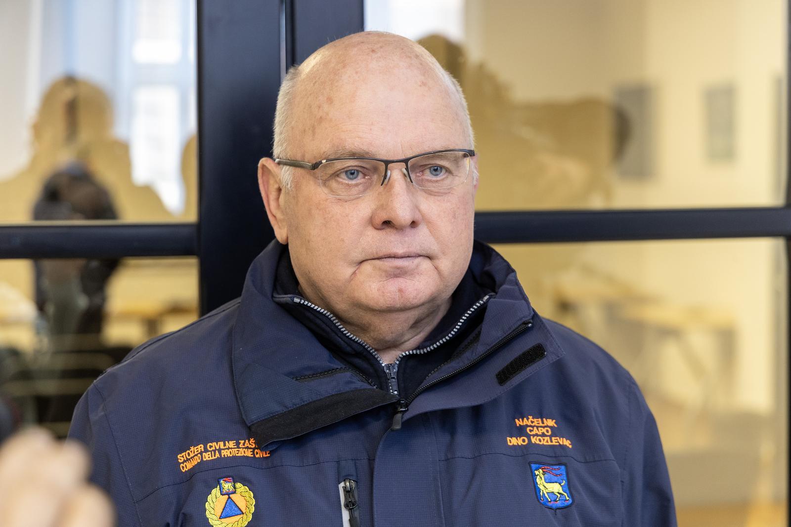 14.03.2025., Pula -
Nakon zavrsene  41. sjednice Stozera civilne zastite Istarske zupanije koje odrzana u IDA-a.
Dino kozlevac doa je izjavu za medije.
 Photo: Srecko Niketic/PIXSELL