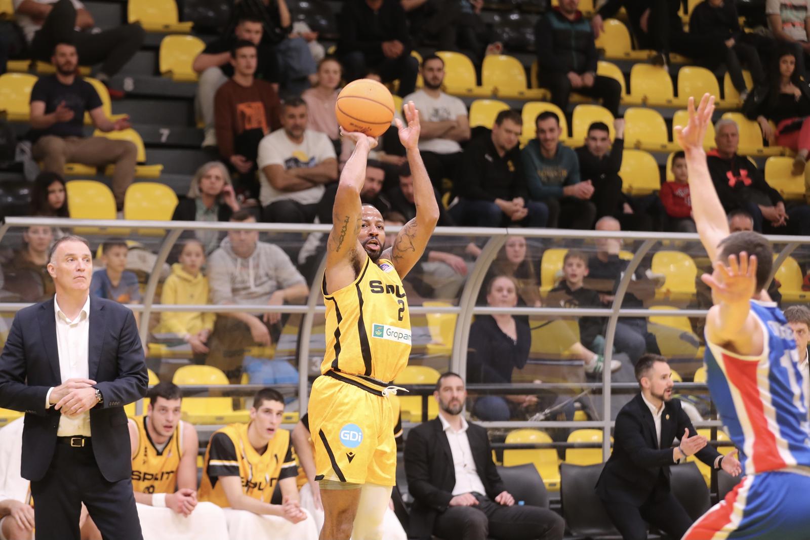 14.03.2025., mala dvorana KK Split, Split - FavBet Premijerliga, 24. kolo, KK Split - KK Alkar. Shannon Shorter Photo: Ivo Cagalj/PIXSELL