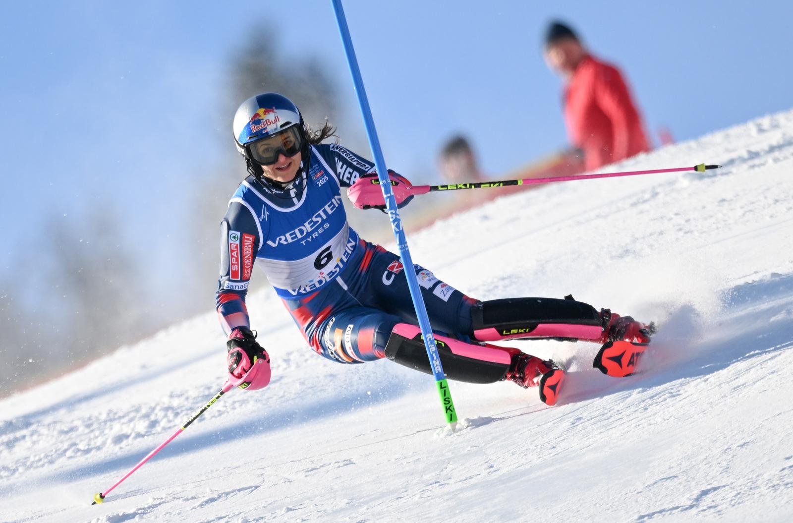 15.02.2025., Saalbach, Austrija - FIS Svjetsko prvenstvo u skijanju, zenski slalom, prva voznja. Zrinka Ljutic Photo: Igor Soban/PIXSELL