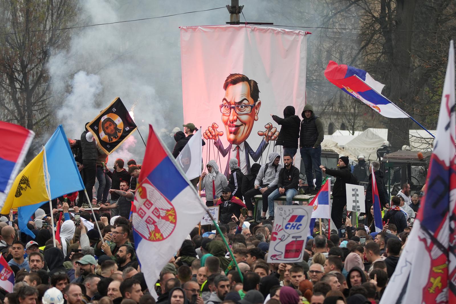 15.03.2025., Beograd, Srbija - Najveci prosvjed u Srbiji "15. za 15" sluzbeno je poceo. Na ulicama Beograda skupili su se deseci tisuca ljudi koji traze pravdu nakon sto je poginulo 15 osoba nakon urusavanja nadstresnice u Novom Sadu. Photo: Dejan Rakita/PIXSELL