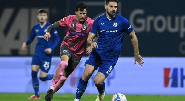 15.03.2025., stadion Maksimir, Zagreb - SuperSport HNL, 26. kolo, GNK Dinamo - NK Lokomotiva. Bruno Petkovic, Leonardo Sigali Photo: Marko Lukunic/PIXSELL