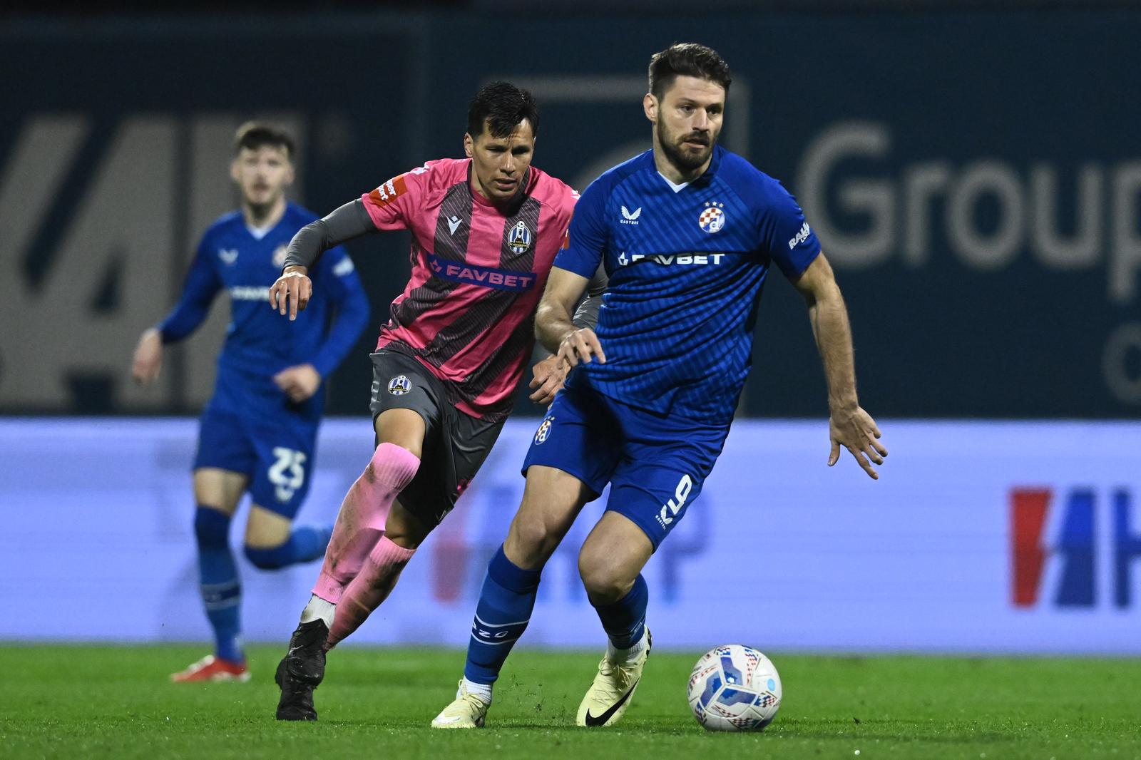 15.03.2025., stadion Maksimir, Zagreb - SuperSport HNL, 26. kolo, GNK Dinamo - NK Lokomotiva. Bruno Petkovic, Leonardo Sigali Photo: Marko Lukunic/PIXSELL