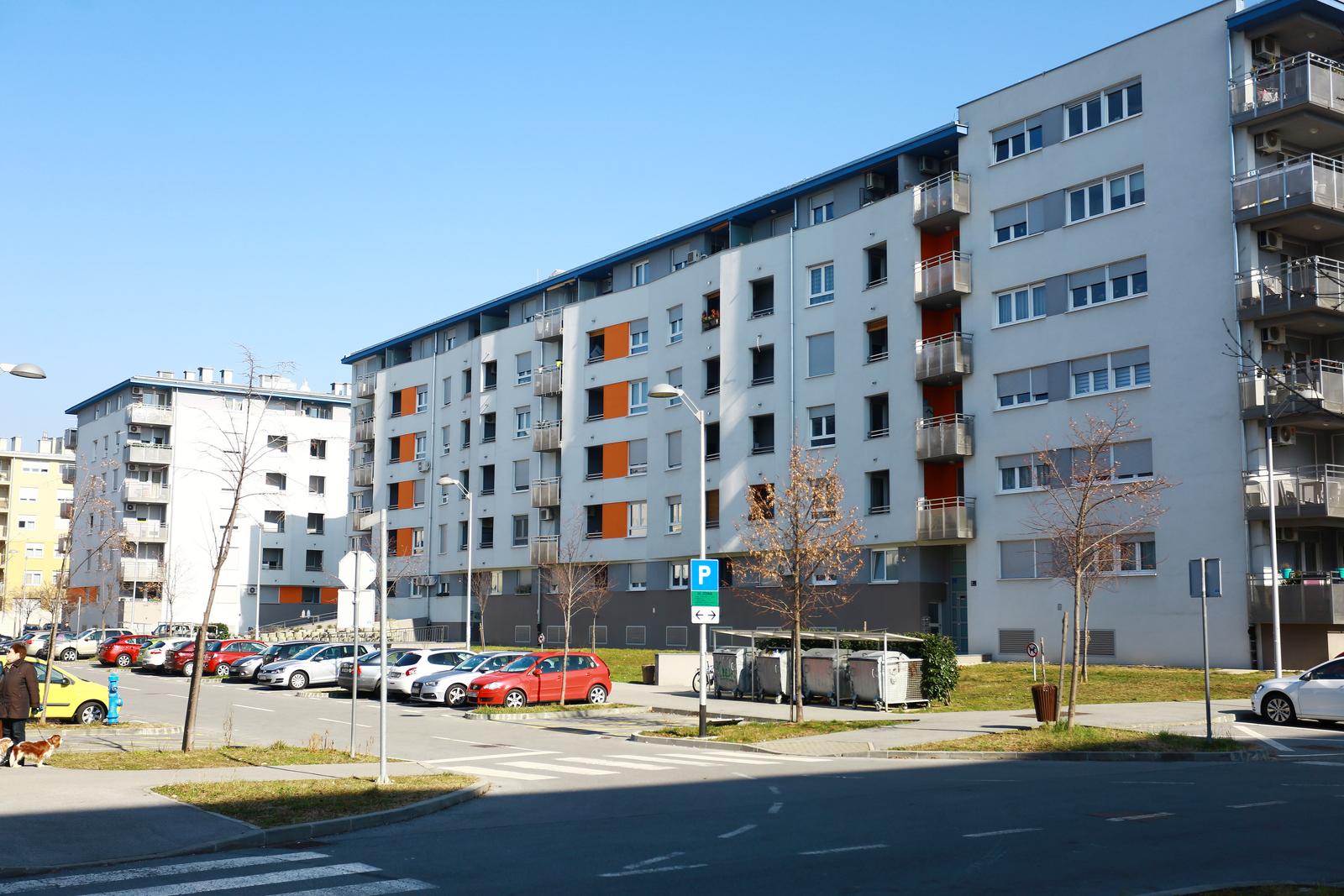 16.02.2019., Zagreb - Nove zgrade u naselju Tresnjevka, u blizini Bastijanove ulice."n"nPhoto: Borna Filic/PIXSELL