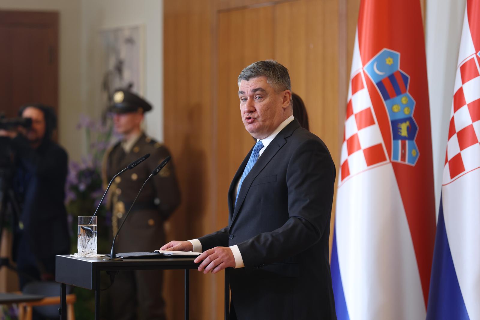 18.02.2025., Zagreb - Svecana inauguracija novoizabranog hrvatskog predsjednika Zorana Milanovica odrzana u Predsjednickim dvorima na Pantovcaku   Photo: HINA/POOL/PIXSELL