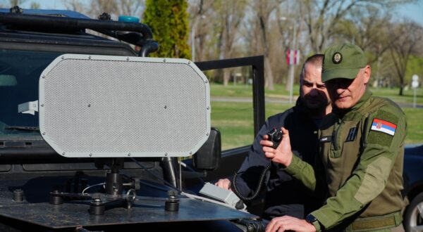 19, March, 2025, Belgrade - Minister of Interior Ivica Dacic stated at a press conference that the Serbian police have never used any illegal means not permitted by the Law on Police, including sound cannons, and stated that the police only use sound means for warning. Photo: M.M./ATAImages

19, mart, 2025, Beograd - Ministar unutrasnjih poslova Ivica Dacic izjavio je na konferenciji za medije da policija Srbije nikada nije upotrebila nijedno nezakonito sredstvo koje nije dozvoljeno Zakonom o policiji, pa ni zvucni top i naveo da policija koristi samo zvucna sredstva za upozorenje. Photo: M.M./ATAImages Photo: M.M./ATA images/PIXSELL