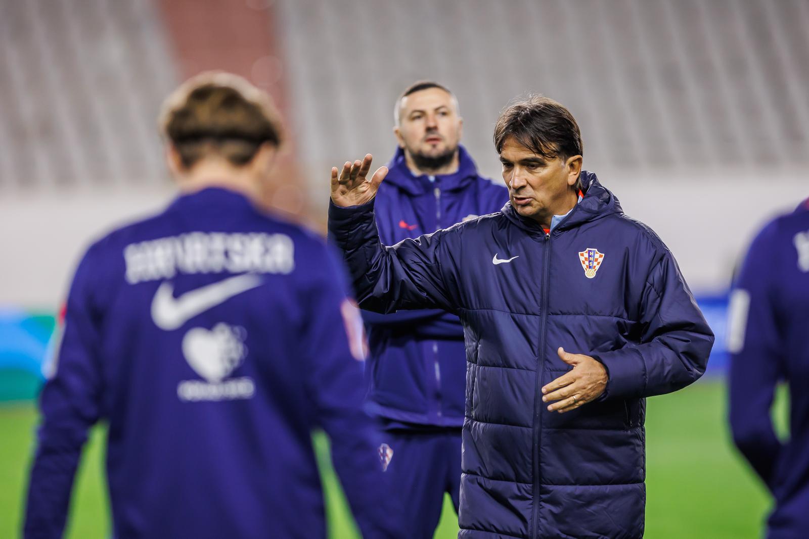 19.03.2025., Split - Trening igraca hrvatske nogometne reprezentacije na stadionu Poljud uoci prve utakmice cetvrtfinala Lige nacija izmedju Hrvatske i Francuske. Zlatko Dalic Photo: Zvonimir Barisin/PIXSELL