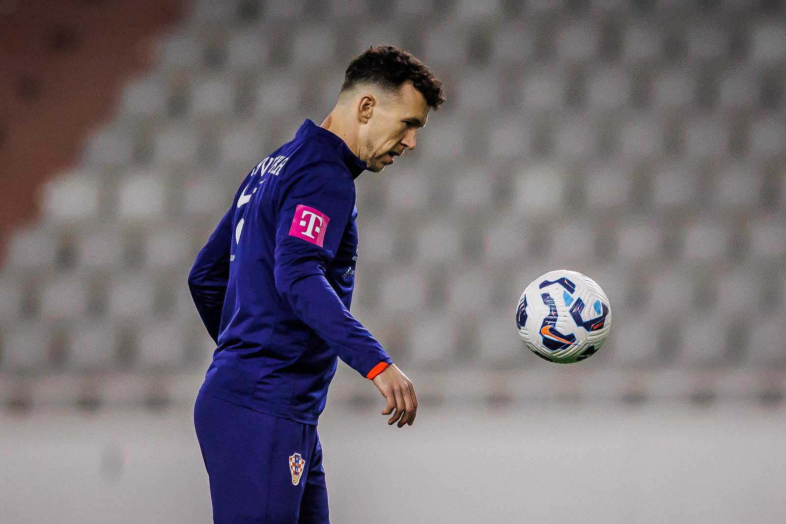 19.03.2025., Split - Trening igraca hrvatske nogometne reprezentacije na stadionu Poljud uoci prve utakmice cetvrtfinala Lige nacija izmedju Hrvatske i Francuske. Ivan Perisic Photo: Zvonimir Barisin/PIXSELL