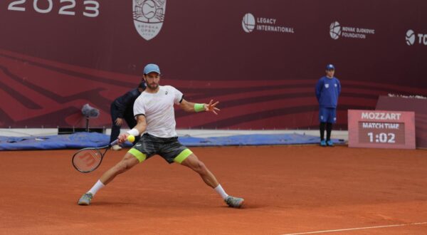 18.04.2023., Banja Luka, Bosna i Hercegovina - Mec drugog kola ATP turnira Srpska Open izmedju srpskog tenisaca Lasla Djerea i hrvatskog tenisaca Borne Corica. Borna Coric Photo: Dejan Rakita/PIXSELL