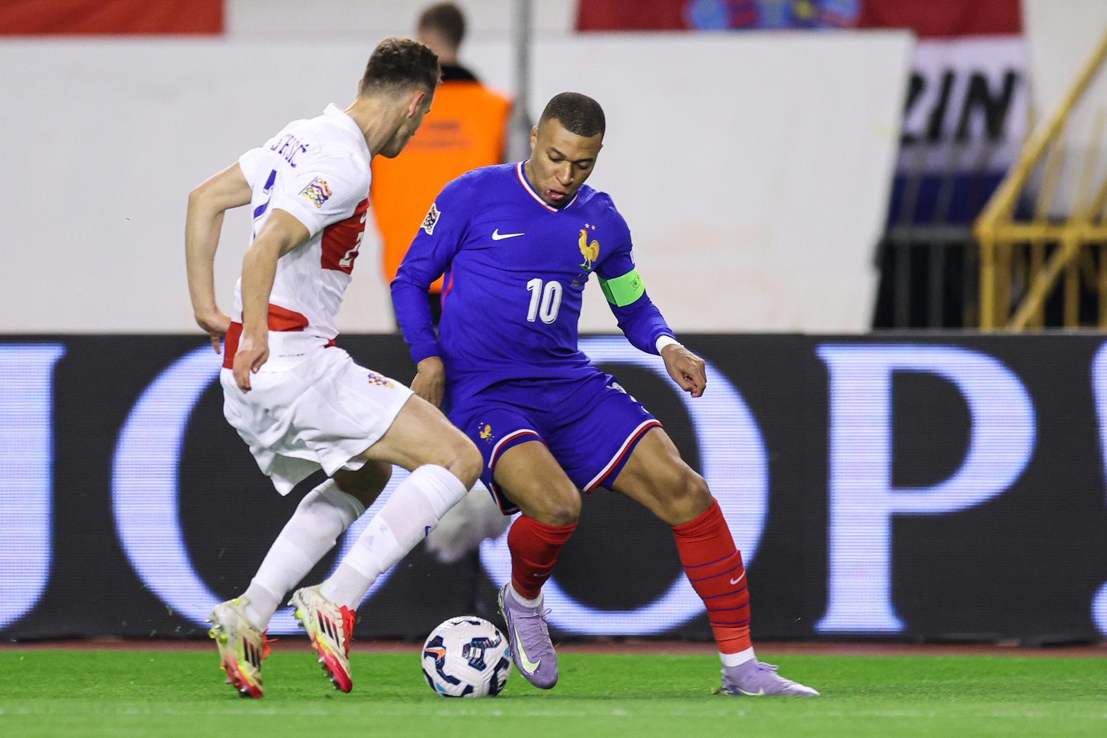 20.03.2025., stadion Poljud - UEFA Liga nacija, cetvrtfinale, prva utakmica, Hrvatska - Francuska. Kylian Mbappe Photo: Igor Kralj/PIXSELL