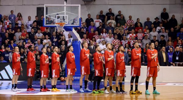 21.02.2025., Zadar - Dvorana Jazine - Kvalifikacije za EuroBasket 2025: Hrvatska - Francuska Photo: Sime Zelic/PIXSELL