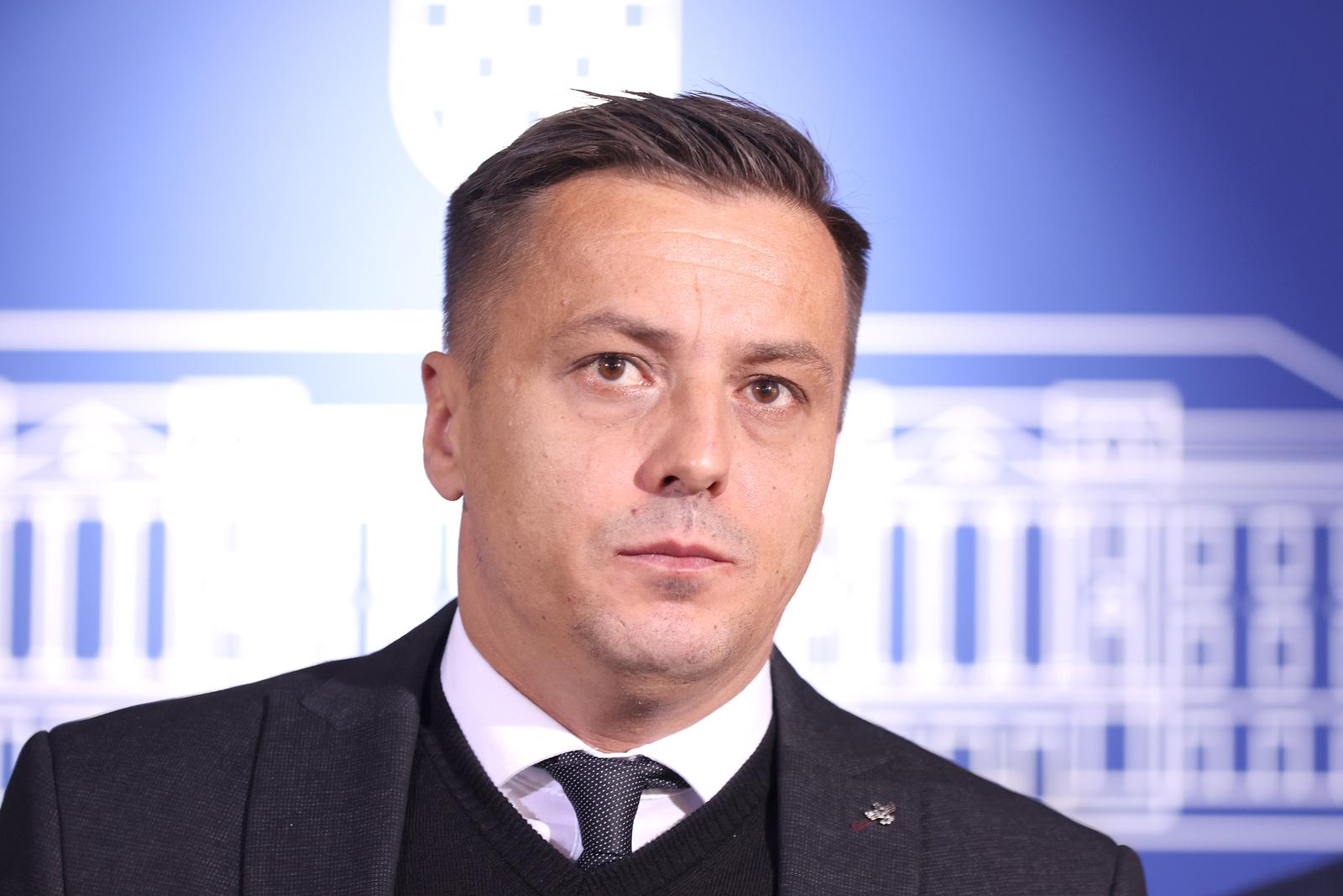 23.01.2025., Zagreb - Na konferenciji za medije Kluba zastupnika Mosta i nezavisnog zastupnika Josipa Jurcevica odrzanoj u Saboru o temi „Gradjanima je dosta Andrejeve inflacije!“ govorili su zastupnici Kluba. Photo: Patrik Macek/PIXSELL