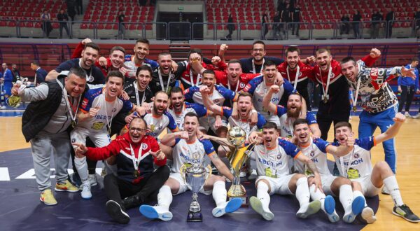 24.03.2025., KC Drazen Petrovic, Zagreb - Hrvatski malonogometni kup, druga finalna utakmica, MNK Futsal Dinamo - MNK Torcida Biberon. Photo: Goran Stanzl/PIXSELL