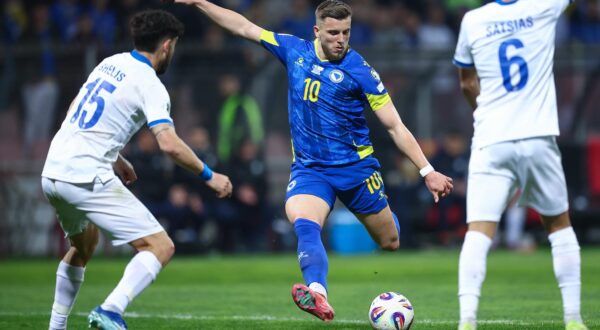 24.03.2025., stadion Bilino Polje, Zenica, Bosna i Hercegovina - Kvalifikacije za FIFA Svjetsko prvesntvo 2026., skupina H, 2. kolo, Bosna i Hercegovina - Cipar. Photo: Armin Durgut/PIXSELL