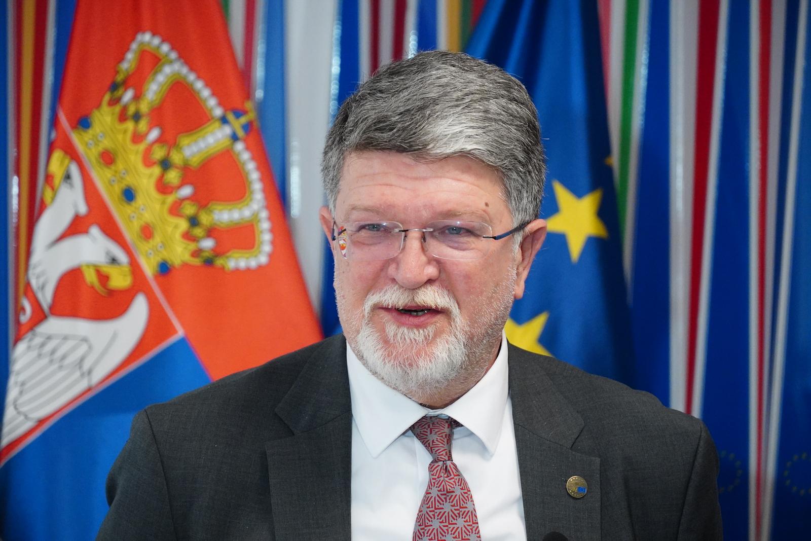 26, February, 2025, Belgrade - The European Parliament rapporteur for Serbia, Tonino Picula, took the opportunity to talk to journalists in Belgrade at the end of his visit. Tonino Picula. Photo: M.M./ATAImages

26, februar, 2025, Beograd - Izvestilac Evropskog parlamenta za Srbiju Tonino Picula iskoristio je priliku da razgovara sa novinarima u Beogradu na kraju svoje posete. Photo: M.M./ATAImages Photo: M.M/ATA Images/PIXSELL