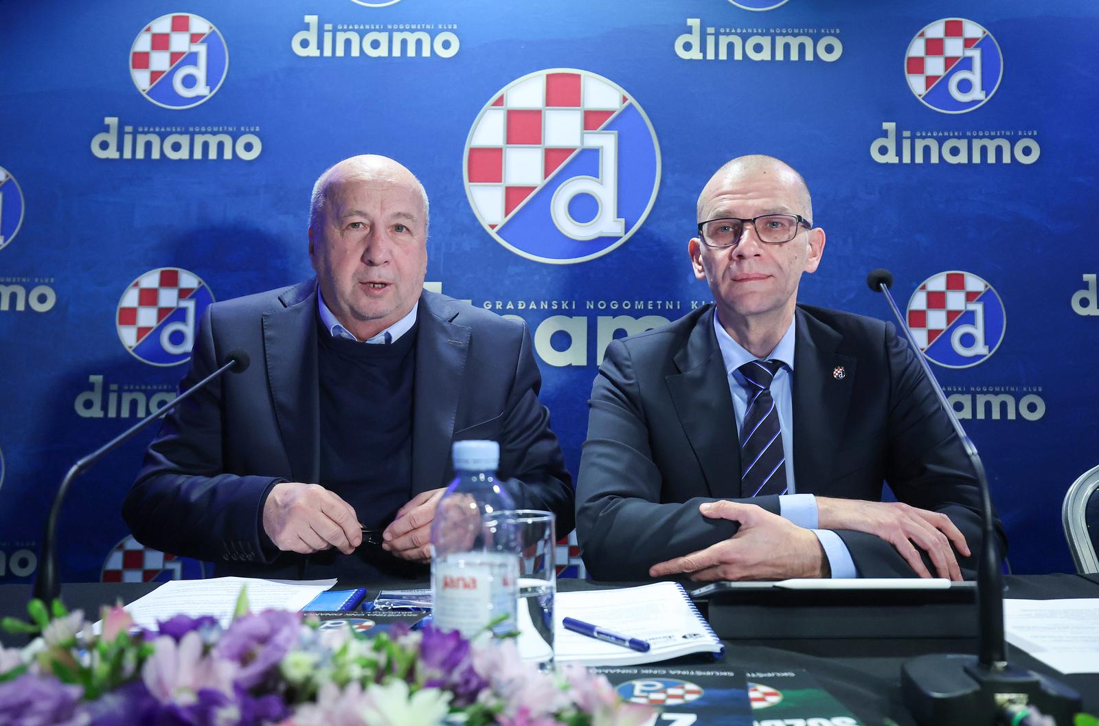 26.03.2025., Zagreb - Maksimirski stadion. Redovna skupstina GNK Dinamo. Velimir Zajec i Dubravko Skender. Photo: Sanjin Strukic/PIXSELL
