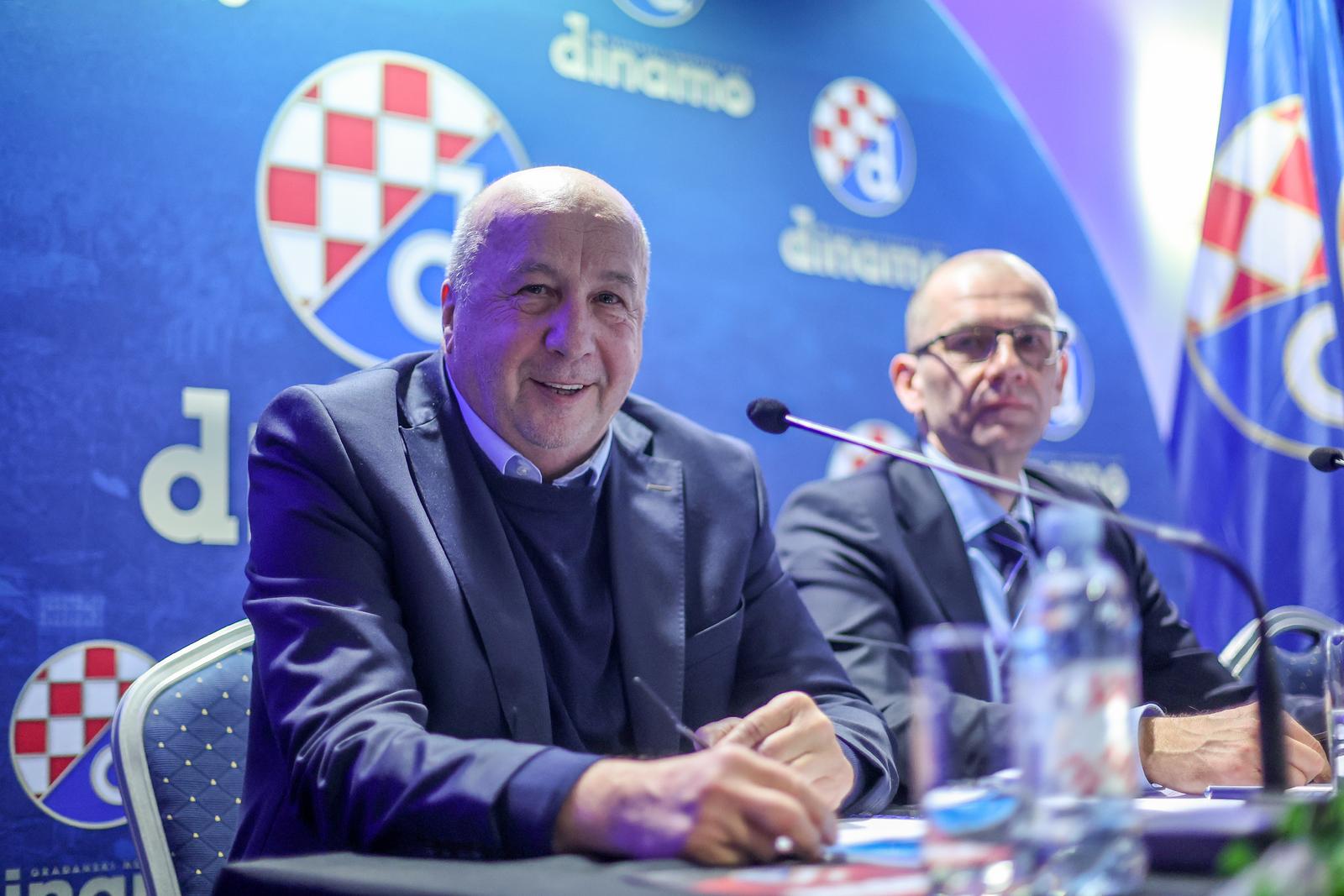 26.03.2025., Zagreb - Maksimirski stadion. Redovna skupstina GNK Dinamo. Velimir Zajec i Dubravko Skender. Photo: Sanjin Strukic/PIXSELL