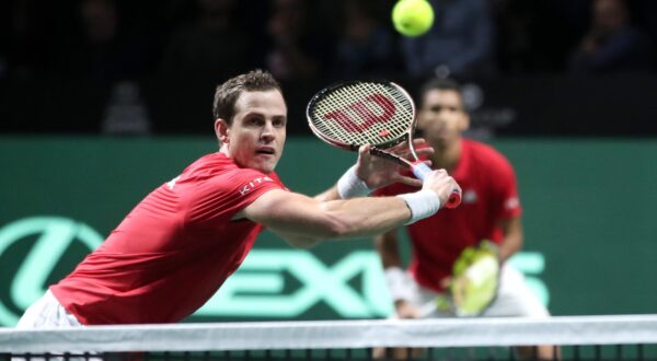 26.11.2022., Malaga - Jose Maria Martin Carpena Arena. Davis Cup by Rakuten, polufinale. Italija - Kanada. Parovi: Matteo Berrettini i Fabio Fognini protiv Felix Auger-Aliassime i Vasek Pospisil. Photo: Sanjin Strukic/PIXSELL