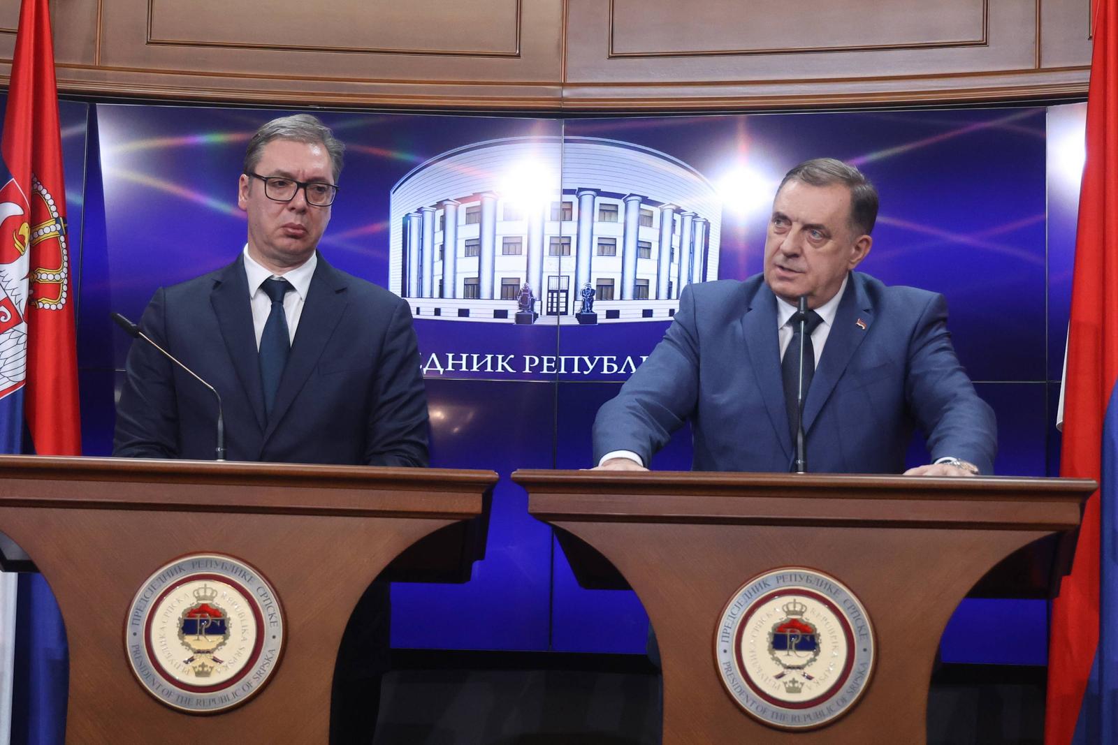 Aleksandar Vučić i Milorad Dodik