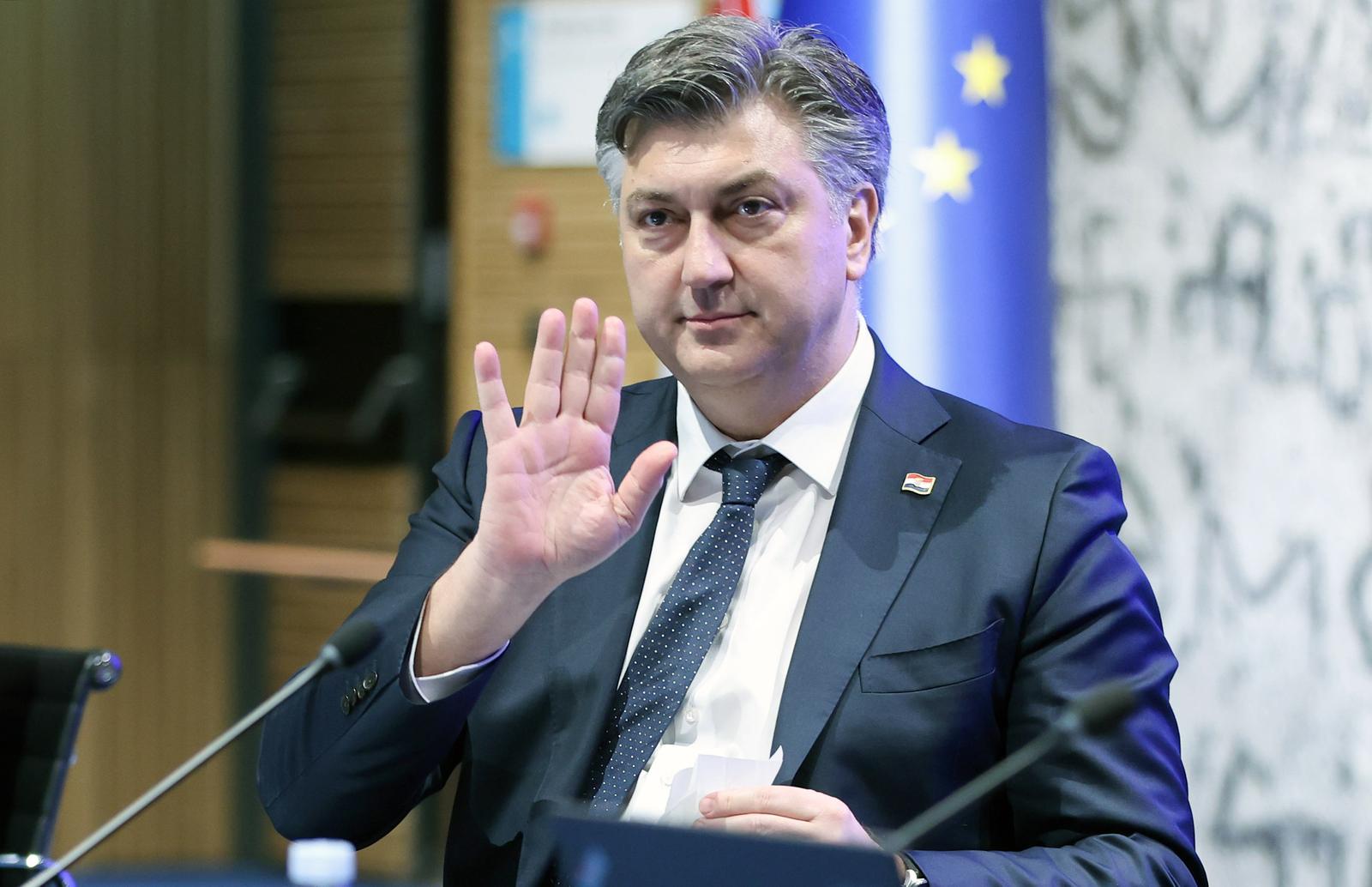 27.02.2025., Zagreb - U Nacionalnoj i sveucilisnoj knjiznici odrzana je sjednica Vlade Republike Hrvatske. predsjednik Vlade RH Andrej Plenkovic Photo: Sanjin Strukic/PIXSELL