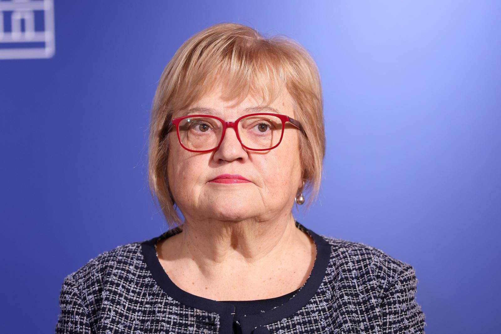 28.01.2025., Zagreb - Na konferenciji za medije odrzanoj u Saboru o temi „Alarmantno stanje u cakoveckoj bolnici“ govorile su zastupnice Anka Mrak Taritas i Dalija Oreskovic. Photo: Patrik Macek/PIXSELL
