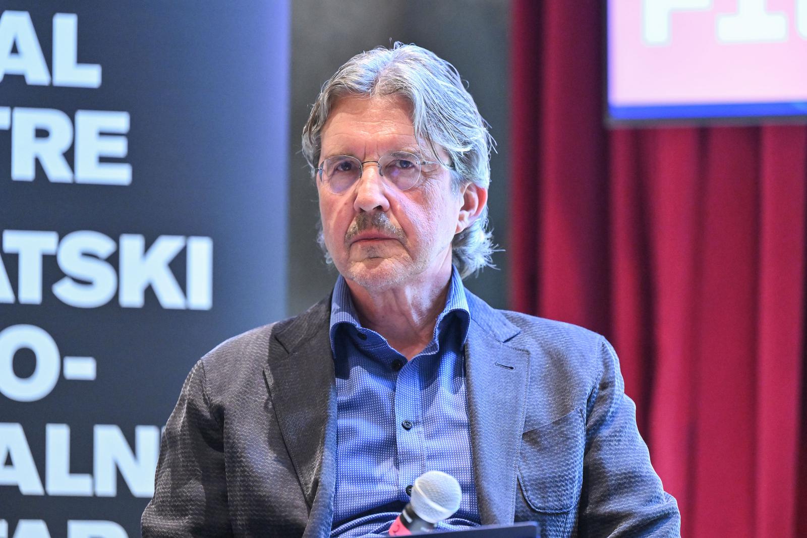 29.04.2024., Zagreb - Konferencija za medije povodom ovogodisnje manifestacije "Mjeseca naseg filma"u organizaciji Hrvatskog audiovizualnog centra (HAVC) odrzana je u kinu Urania. ravnatelj HAVC-a Chris Marcich Photo: Neva Zganec/PIXSELL