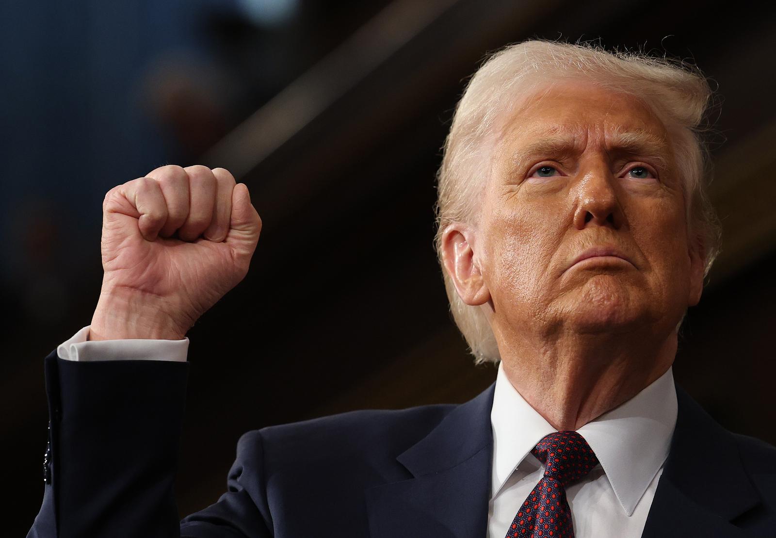 WASHINGTON, DC - MARCH 04: U.S. President Donald Trump addresses a joint session of Congress at the U.S. Capitol on March 04, 2025 in Washington, DC. President Trump was expected to address Congress on his early achievements of his presidency and his upcoming legislative agenda.
Credit: Win McNamee / Pool via CNP/AdMedia Photo: CNP/AdMedia/NEWSCOM
