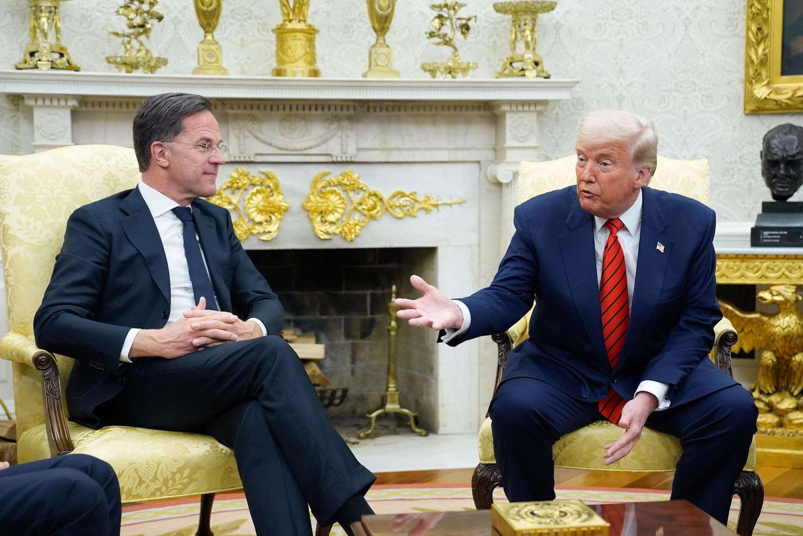 Mark Rutte i Donald Trump