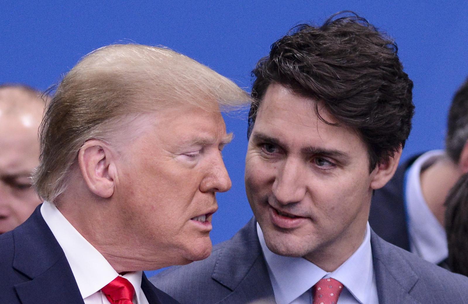 Prime Minister Justin Trudeau and U.S. President Donald Trump arrive to take part in a plenary session at the NATO Summit in Watford, Hertfordshire, England, on Wednesday, Dec. 4, 2019. THE CANADIAN PRESS/Sean Kilpatrick Photo: Sean Kilpatrick/PRESS ASSOCIATION