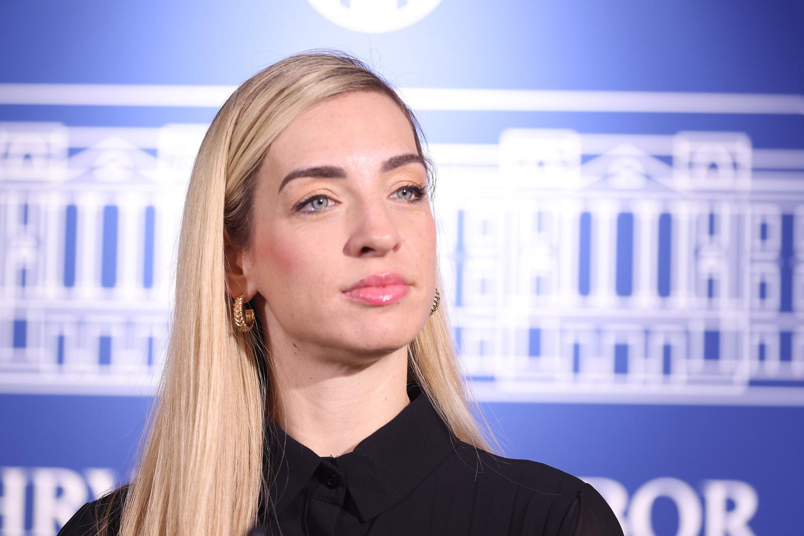 30.01.2025., Zagreb - Na konferenciji za medije odrzanoj u Saboru o inflaciji i mjerama Vlade govorile su Sanja Radolovic i Ivana Markovic. Photo: Patrik Macek/PIXSELL
