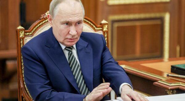 RUSSIA, MOSCOW - MARCH 11, 2025: Russia's President Vladimir Putin looks on during a meeting with Arkhangelsk Region Governor Alexander Tsybulsky at Moscow's Kremlin. Mikhail Metzel/Russian Presidential Press and Information Office/TASS/Sipa USA Photo: Tass/SIPA USA