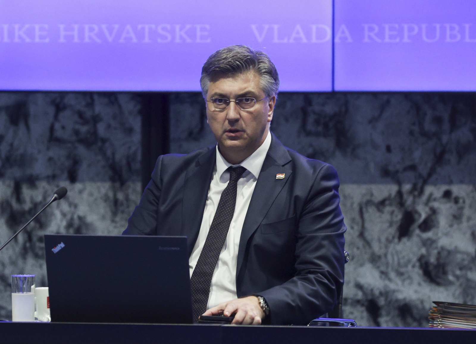 Zagreb, 16.04.2025. - 83. sjednica Vlade. Na fotografiji premijer Andrej Plenković. foto HINA/ Lana SLIVAR DOMINIĆ/ lsd 