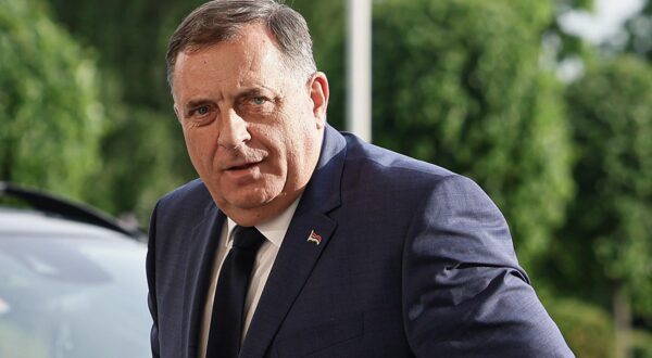RUSSIA, ST PETERSBURG - JUNE 6, 2024: Republika Srpska President Milorad Dodik arrives for a meeting with Russia's President Putin at the Constantine Palace on the sidelines of the 2024 St Petersburg International Economic Forum. Vladimir Smirnov/POOL/TASS/Sipa USA Photo: Tass/SIPA USA