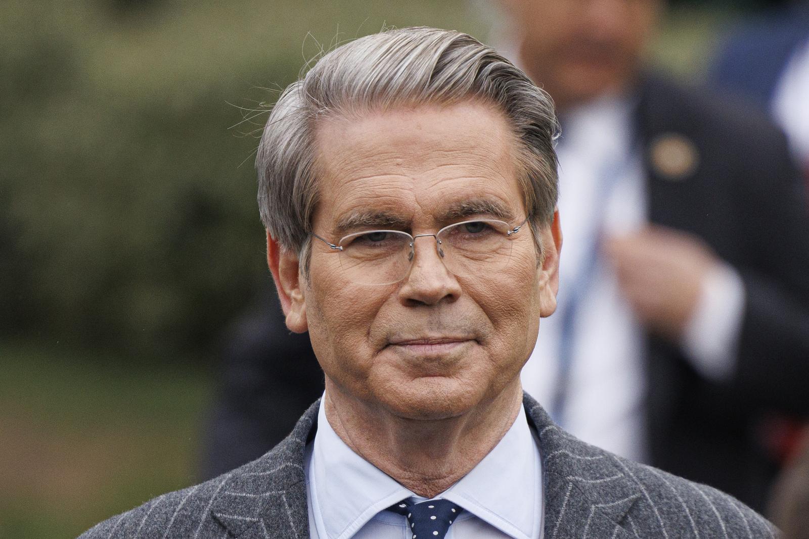 Secretary of the Treasury Scott Bessent is seen outside the West Wing of the White House in Washington DC on Monday April 7, 2025. (Photo by Aaron Schwartz/Sipa USA) Photo: Sipa USA/SIPA USA