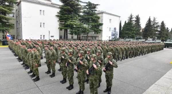 01.04.2025., Knin - Obiljezavanje 18. obljetnice ustrojavanja Gardijske mehanizirane brigade u vojarni 4. gardijske brigade Pauci. Photo: Hrvoje Jelavic/PIXSELL