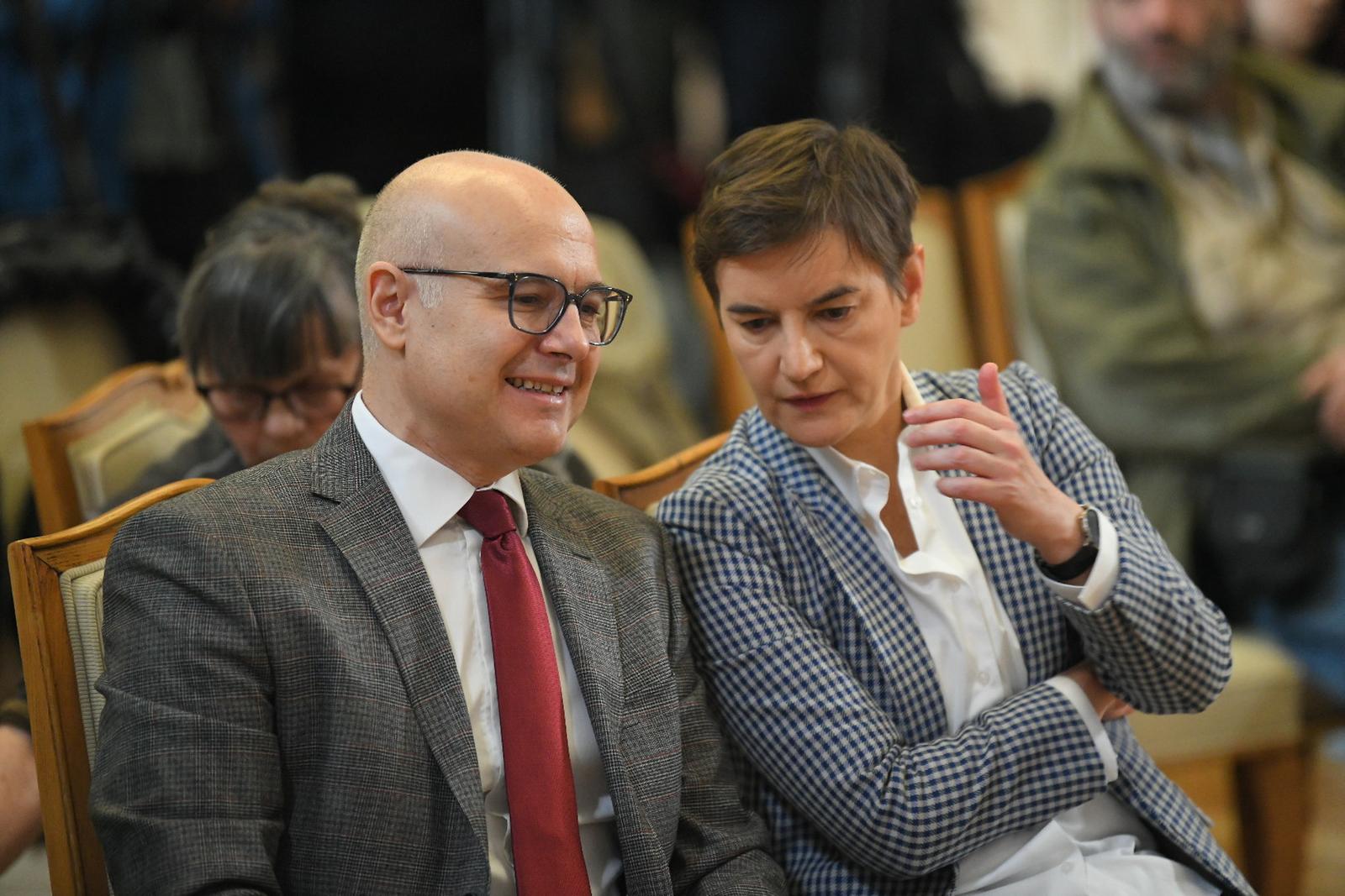 02, March, 2024, Belgrade - The President of the Republic of Serbia, Aleksandar Vucic, held a press conference. Milos VUcevic, Ana Brnabic. Photo: M. K./ATAImages.

02, mart, 2024, Beograd - Predsednik Republike Srbije Aleksandar Vucic odrzao je konferenciju za medije. . Photo: Antonio Ahel/ATAImages. Photo: Antonio Ahel/ATAImages/PIXSELL