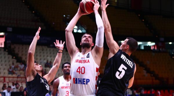 03.07.2024.; Grcka; Pirej - Kvalifikacijski kosarkaski turnir za Olimpijske igre u Parizu; Hrvatska - Novi Zeland Photo: Klodian Lato/EUROKINISSI/PIXSELL/PIXSELL