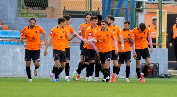06.04.2025., Stadion Subicevac, Sibenik - SuperSport HNL, 28. kolo, HNK Sibenik - NK Osijek. Leonard Zuta, Elvir Durakovic, Ivan Bozic, Iker Pozo i Sime Grzan. Photo: Sime Zelic/PIXSELL