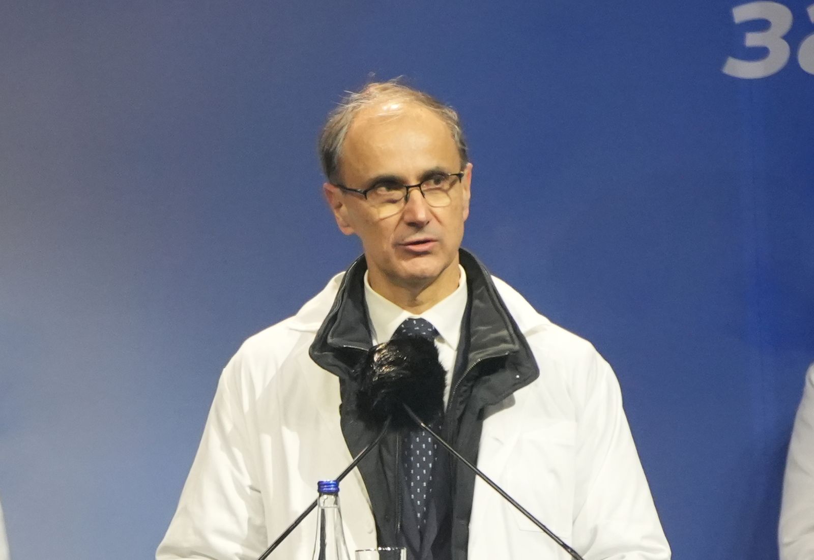 24, January, 2025, Jagodina - The first meeting of the Serbian Progressive Party was held in the center of Jagodina, at which the President of the Republic of Serbia Aleksandar Vucic presented the idea of ​​a new movement. Djuro Macut.    

24, januar, 2025, Jagodina - U centru Jagodine odrzan je prvi skup Srpske napredne stranke na kojoj je predsednik Republike Srbije Aleksandar Vucic predstavio ideju o novom pokretu.     Photo: Antonio Ahel/AtaImages/PIXSELL