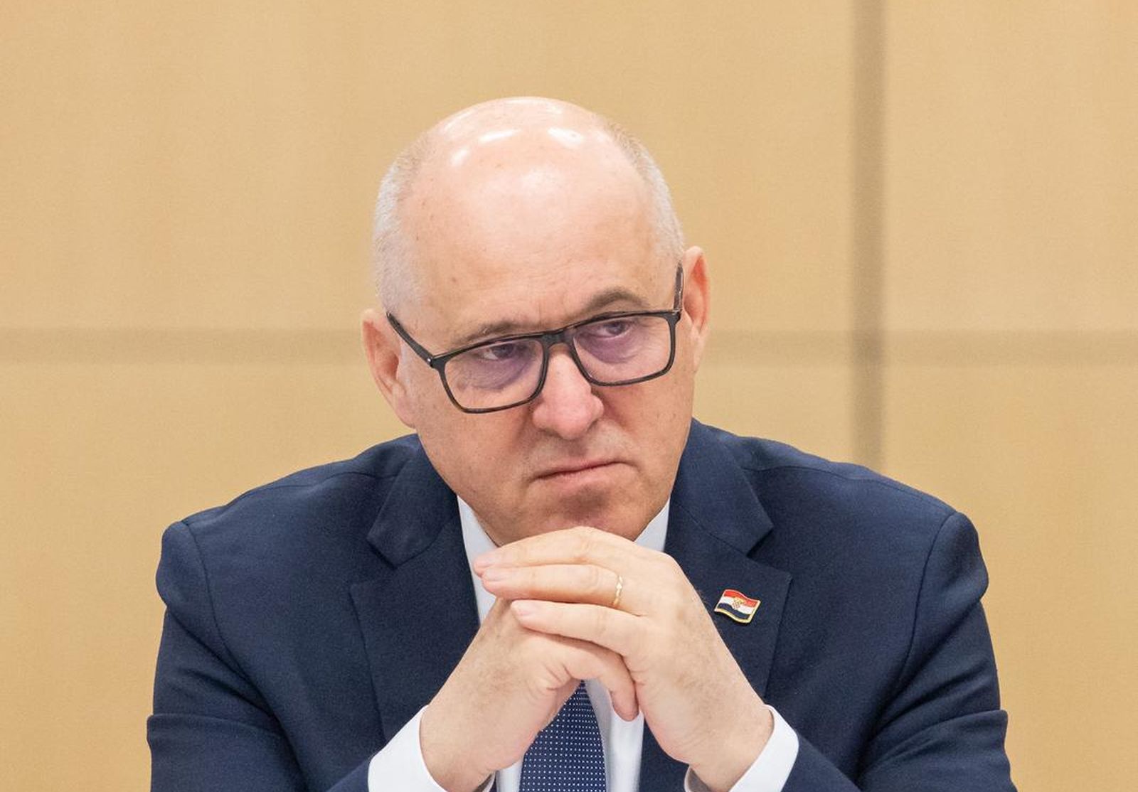 07.04.2025., Hotel Kompas, Dubrovnik - 73. sjednica Izvrsnog odbora Hrvatske zajednice zupanija. Sjednici je uz zupane, zamjenike zupana nazocio i potpredsjednik Vlade i ministar prostornog uredjenja, graditeljstva i drzavne imobine Branko Bacic. Photo: Grgo Jelavic/PIXSELL