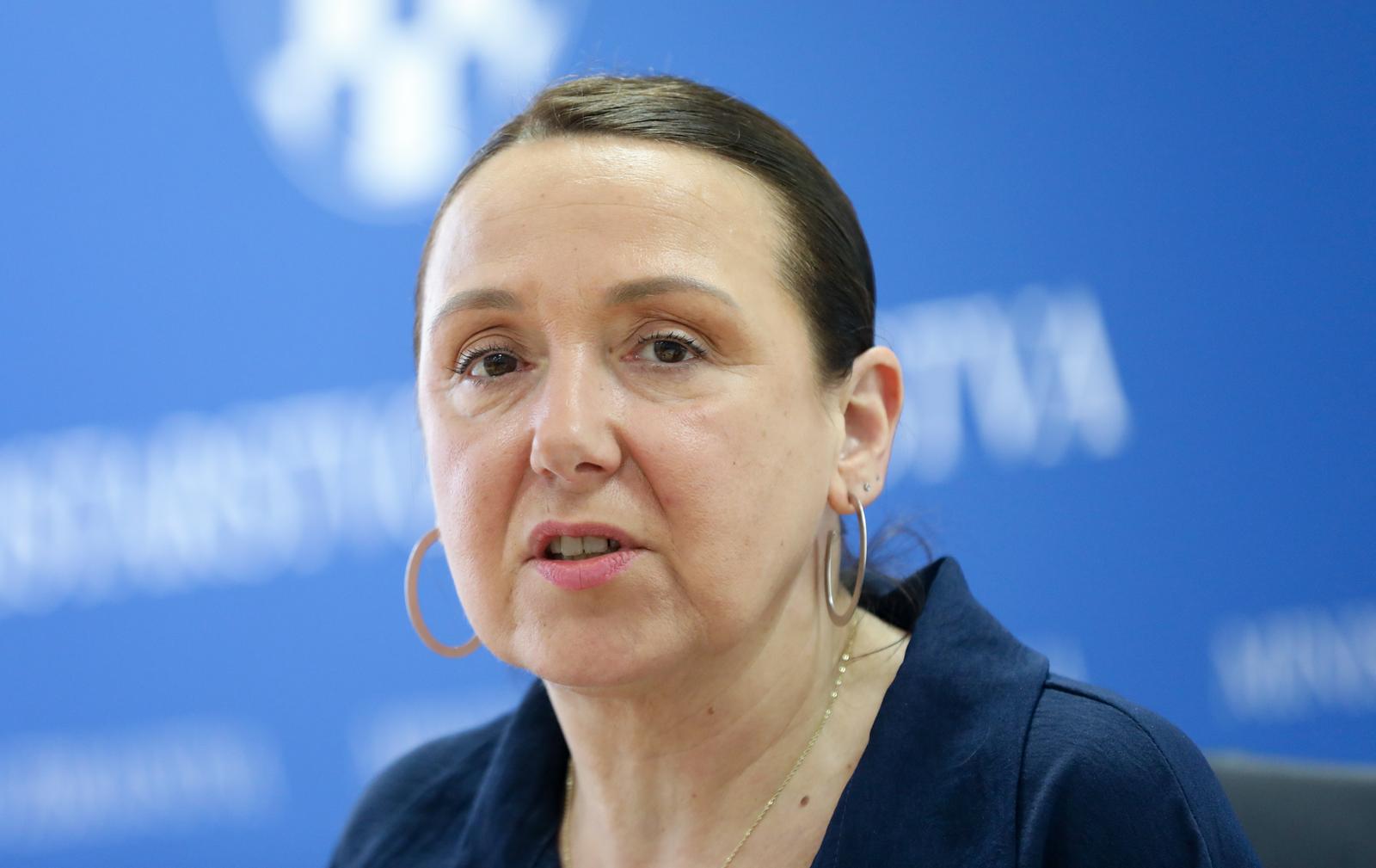 07.04.2025., Zagreb,  u Ministarstvu zdravstva odrzano prvo predstavljanje rezultata preventivnih zdravstvenih pregleda na nacionalnoj razini. Na konferenciji su sudjelovali ministrica zdravstva Irena Hrstic, ravnatelj HZJZ Krunoslav Capak, te predstavnik HZJZ i voditelj radne skupine Tomislav Benjak  Photo: Robert Anic/PIXSELL