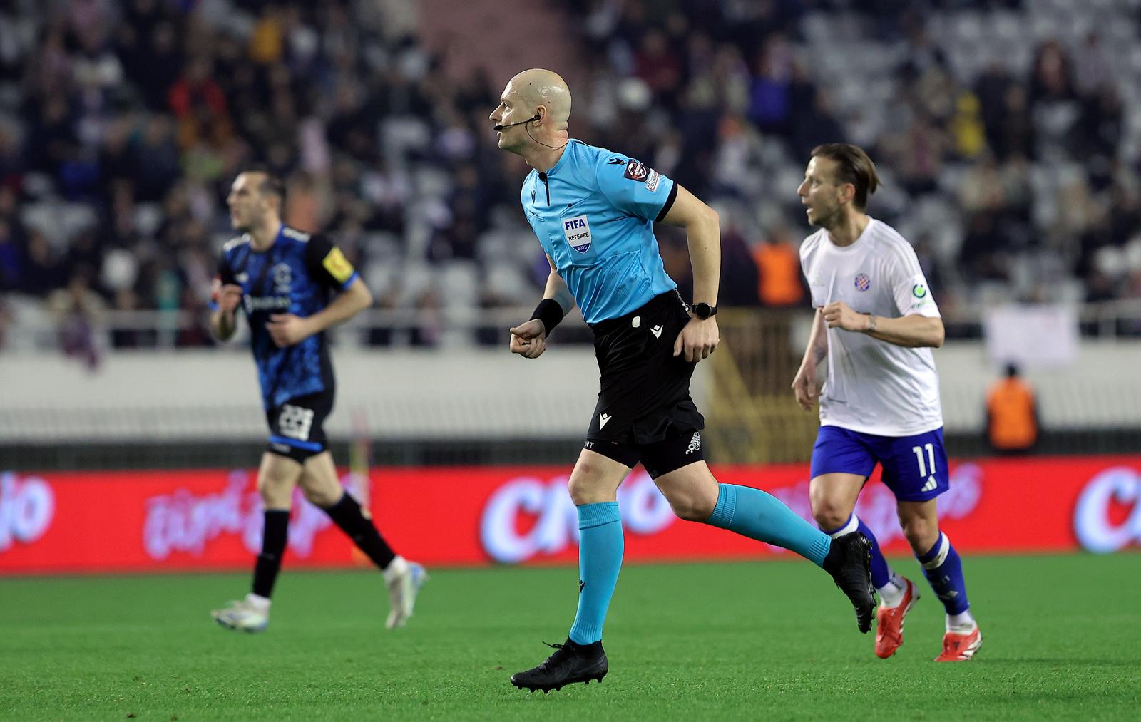 08.02.2025., stadion Poljud, Split - SuperSport HNL, 21. kolo, HNK Hajduk - NK Varazdin.
Sudac Dario Bel Photo: Ivana Ivanovic/PIXSELL