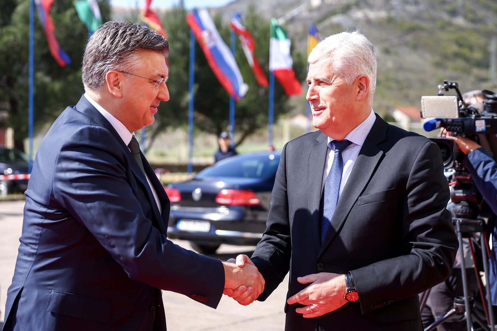 08.04.2025., Mostar, Bosna i Hercegovina - Predsjednik Vlade Andrej Plenkovic boravio je u posjeti Mostaru i sudjelovao je na Svecanosti otvorenja 26. Medjunarodnog sajma gospodarstva Mostar 2025. Photo: Armin Durgut/PIXSELL