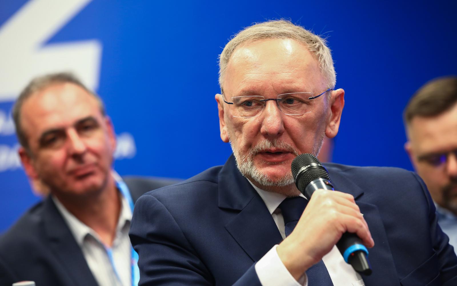 08.04.2025., Zagreb, Tribina Zajednice utemeljitelja HDZ-a "Dr. Franjo Tudjman" na temu „Moze li Hrvatska spremno docekati nove valove migracije?". Na tribini su sudjelovali dr. sc. Davor Bozinovic, ministar unutarnjih poslova Republike Hrvatske
Ivica Tafra, predsjednik Zajednice utemeljitelja HDZ-a "Dr. Franjo Tudjman" Photo: Emica Elvedji/PIXSELL