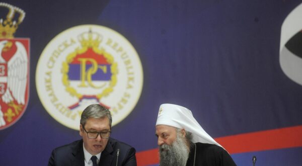 Aleksandar Vučić i patrijarh Porfirije 