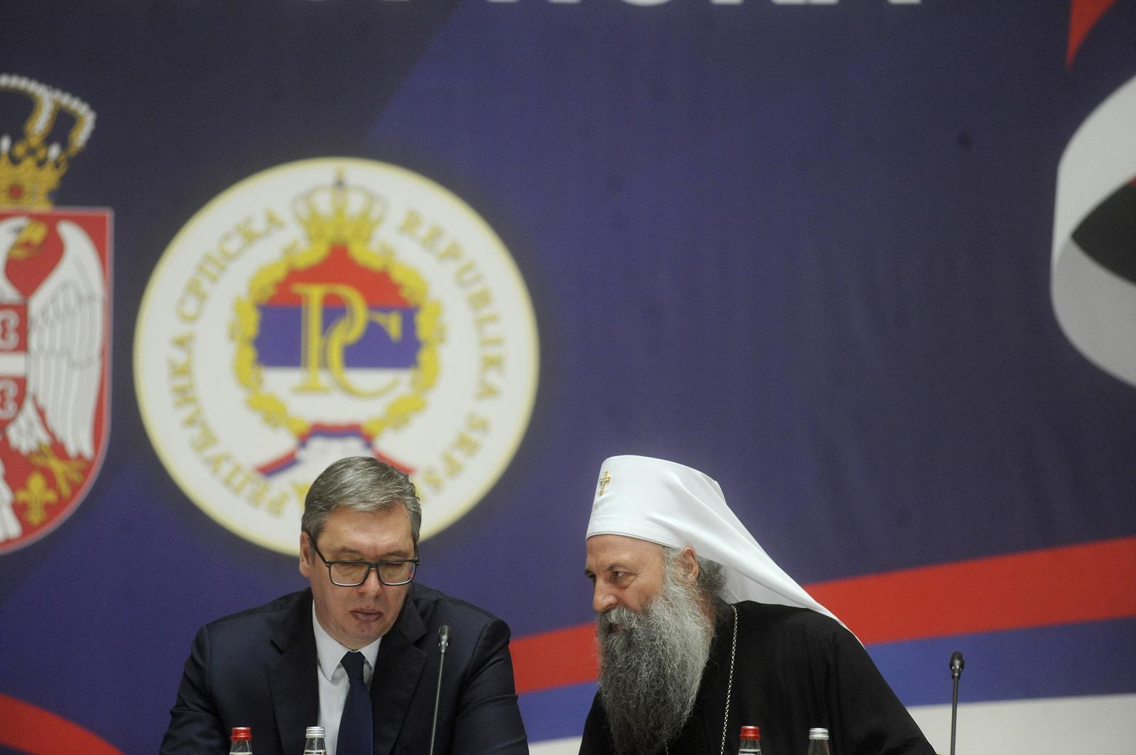 Aleksandar Vučić i patrijarh Porfirije 