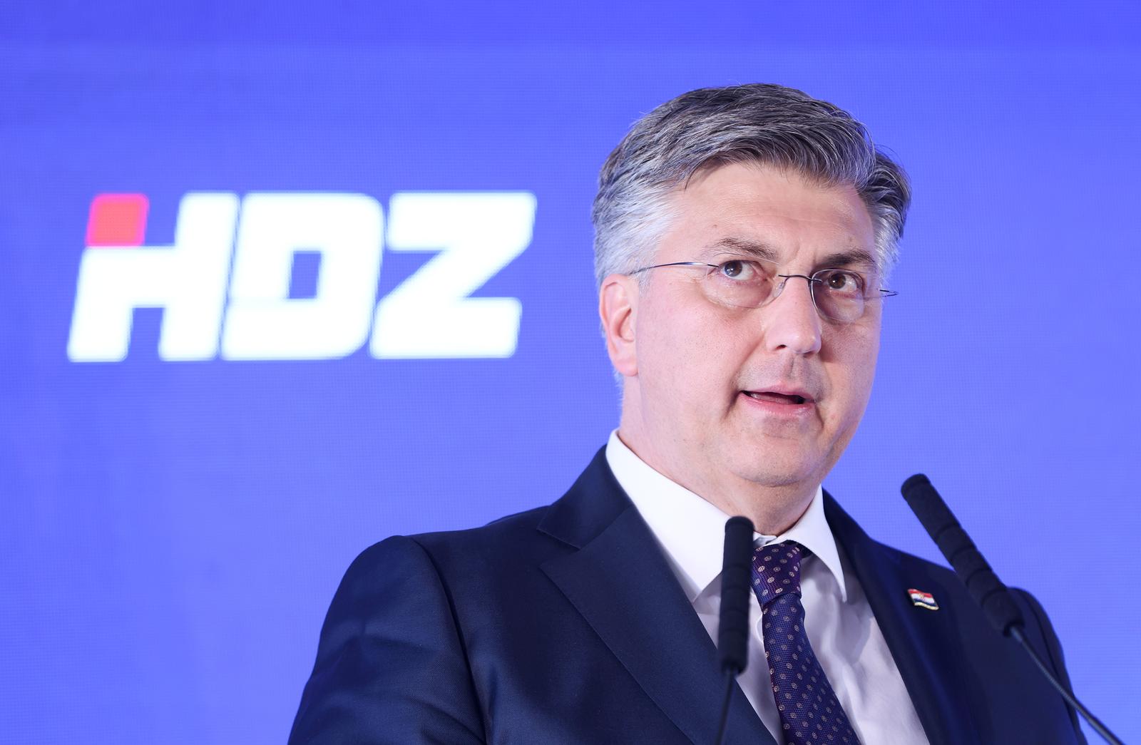 11.04.2025., Zagreb -  Hotel Westin. Sjednica Nacionalnog odbora HDZ-a. Andrej Plenkovic. Photo: Sanjin Strukic/PIXSELL