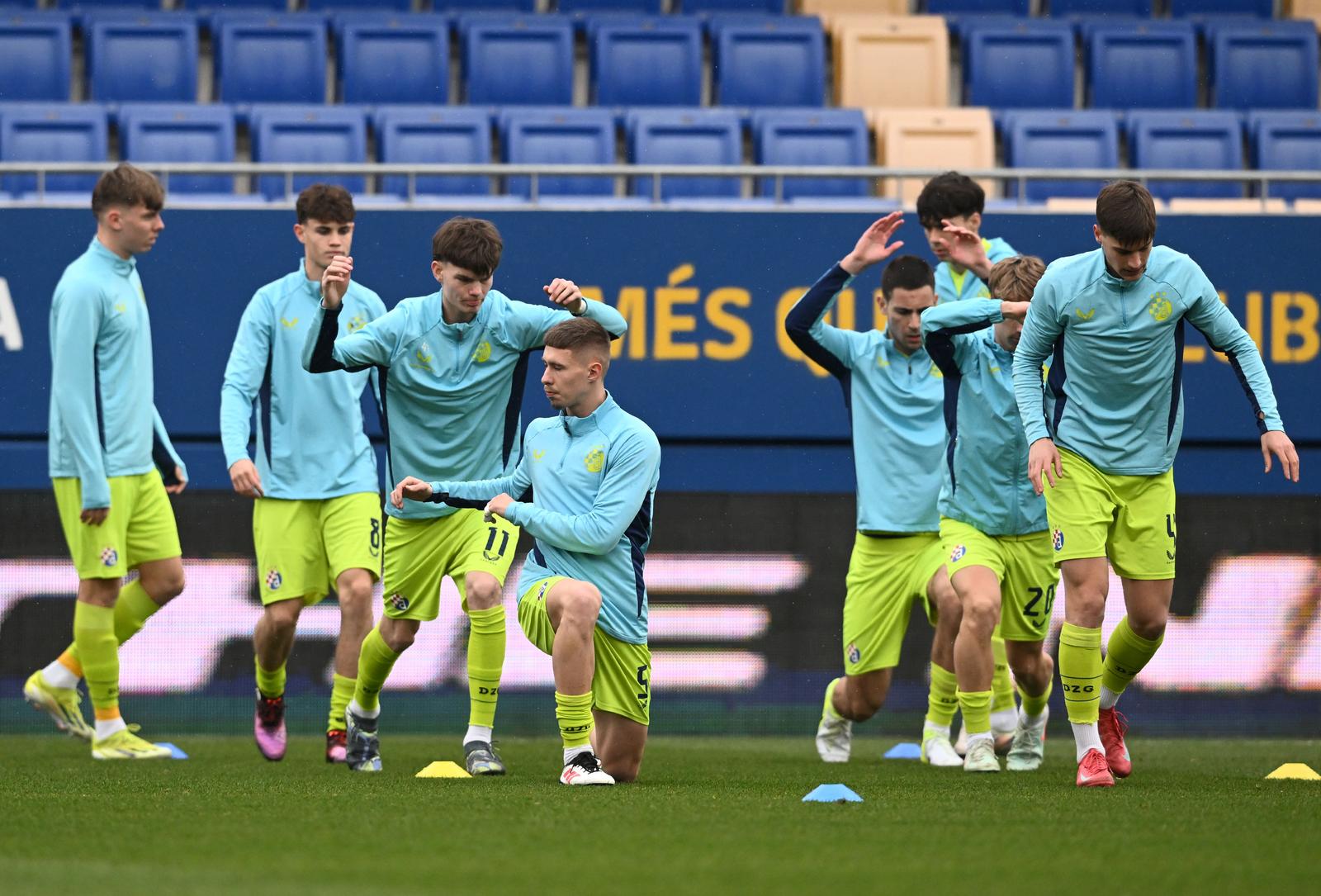 12.02.2025., stadion Johan Cruyff, Sant Joan Despi, Barcelona, Spanjolska - UEFA Liga prvaka mladih, sesnaestina finala, FC Barcelona - GNK Dinamo Zagreb.
 Photo: Marko Lukunic/PIXSELL
