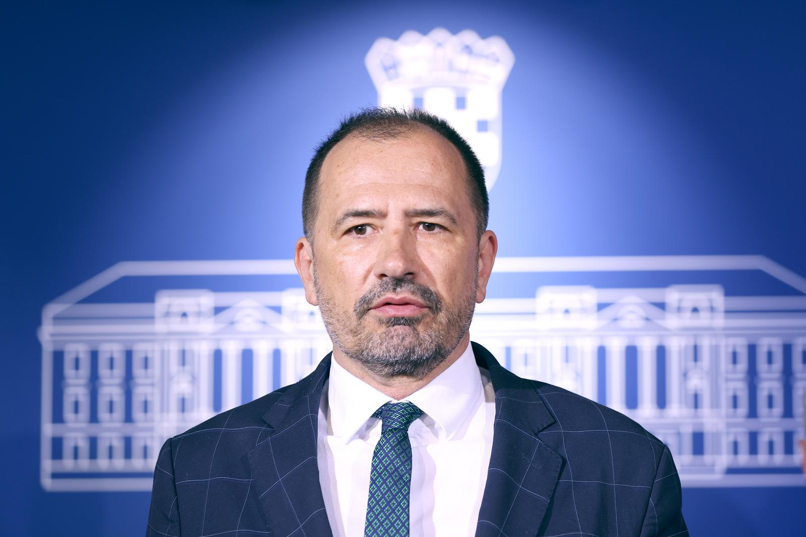 12.03.2025., Zagreb - Na konferenciji za medije odrzanoj u Saboru o temi: " Ekskluzivna informacija o deportaciji migranata iz Njemacke u Hrvatsku“ govorili su zastupnici Kluba Dom i nacionalno okupljanje i Hrvatski suverenisti Photo: Patrik Macek/PIXSELL