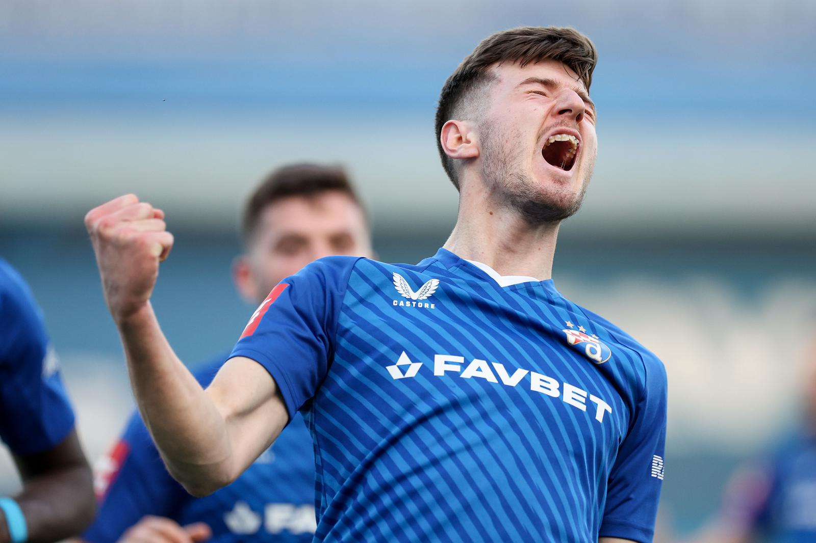 12.04.2025., Zagreb - SuperSport Prva HNL, 29. kolo, GNK Dinamo - NK Osijek. Martin Baturina, Petar Sucic Photo: Matija Habljak/PIXSELL