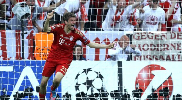 19.05.2012., Muenchen, Njemacka - Finalna utakmica Lige prvaka, FC Bayern Muenchen - Chelsea FC. Chelsea je osvojio Lgu prvaka boljim izvodjenjem jedanaesteraca 5-4, nakon sto je u regularnom dijelu i produzetcima rezultat bio 1-1. Thomas Muller. rPhoto: Goran Stanzl/PIXSELL